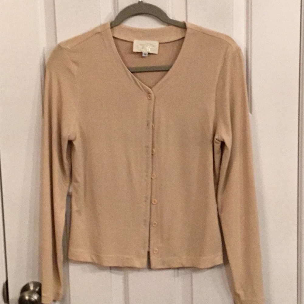 Cache camel colored knit top